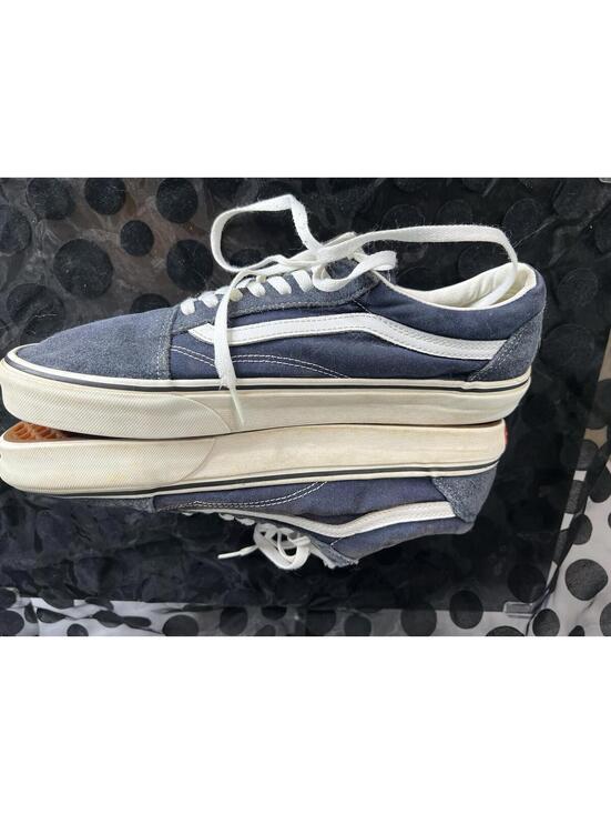 VANS Old Skool Dark Navy  Blue/Blue/White Suede Canvas Skate Shoes Men's Size 12 - Picture 11 of 15